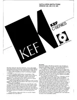 Preview for 1 page of KEF C35 Installation Instructions