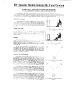 KEF Celeste II Installation Instructions preview