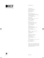 Preview for 32 page of KEF E305 Installation Manual