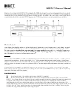 KEF KMPS-7 Owner'S Manual предпросмотр