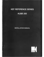 Preview for 1 page of KEF KUBE 200 Installation Manual