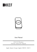 Preview for 1 page of KEF KW1 User Manual