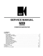 Preview for 1 page of KEF PSW 3000 Service Manual