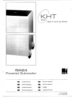 Preview for 1 page of KEF PSW2010 Installation Manual