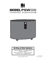 Preview for 2 page of KEF PSW2500 Installation Manual