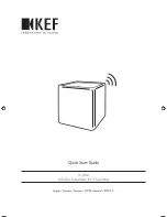 Preview for 1 page of KEF V-20W Quick Start Manuals