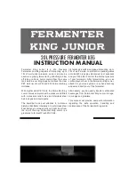 Preview for 1 page of Keg King Fermenter King Junior Instruction Manual