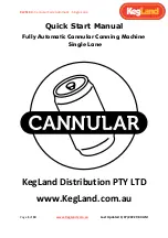 KegLand Cannular Quick Start Manual preview