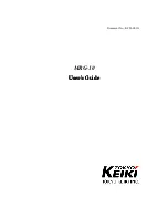 Keiki MRG-10 User Manual preview