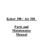 Предварительный просмотр 1 страницы Keiser Keiser 300 Parts And Maintenance Manual