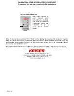 Предварительный просмотр 4 страницы Keiser M SERIES Calibration Instruction