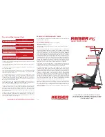 Предварительный просмотр 1 страницы Keiser m5 Quick Start Manual