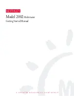 Keithley 2002 Getting Started Manual preview