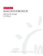 Preview for 1 page of Keithley 2303 User Manual