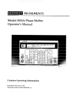 Preview for 1 page of Keithley 3933A Operator'S Manual