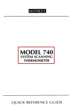 Preview for 1 page of Keithley 740 Quick Reference Manual