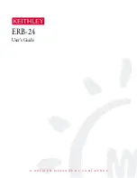 Keithley ERB-24 User Manual предпросмотр