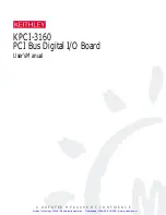 Preview for 2 page of Keithley KPCI-3160 User Manual