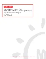 Предварительный просмотр 1 страницы Keithley KPCMCIA-RS232S User Manual