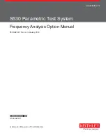 Preview for 1 page of Keithley S530 Option Manual