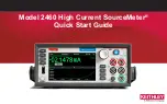 Предварительный просмотр 1 страницы Keithley SourceMeter 2460 Quick Start Manual