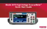 Keithley SourceMeter 2470 Quick Start Manual preview