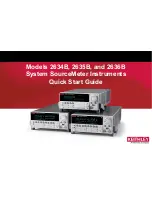 Предварительный просмотр 1 страницы Keithley SourceMeter 2600B Series Quick Start Manual