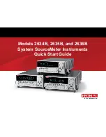 Предварительный просмотр 1 страницы Keithley SourceMeter 2634B Quick Start Manual