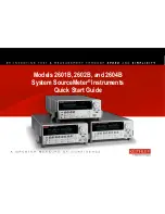 Keithley System SourceMeter 2601B Quick Start Manual предпросмотр