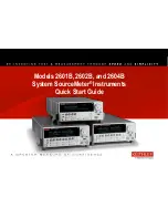 Предварительный просмотр 1 страницы Keithley System SourceMeter 2602B Quick Start Manual