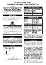 Preview for 1 page of KELCO F40-240LC Installing And Using