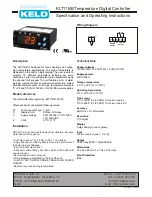 Предварительный просмотр 1 страницы KELD KLT11BB-WXYZ Specification And Operating Instructions