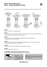 Kelkay easyfountain 4724L Instructions предпросмотр