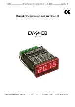 Preview for 1 page of Keller EV-94 EB Manual For Connection And Operation