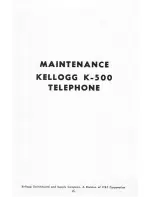 Предварительный просмотр 30 страницы Kellogg K-500 Installation And Maintenance Manual