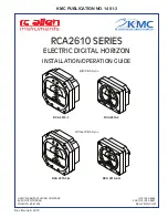 Kelly Manufacturing RC Allen Instruments RCA 2610-2 Installation & Operation Manual preview