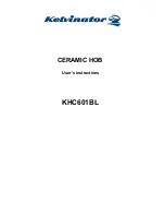 Kelvinator KHC601BL User Instructions предпросмотр