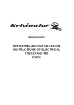 Kelvinator KNEH66CFAWTX Operating And Installation Instructions preview