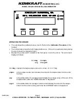 Предварительный просмотр 2 страницы KEMKRAFT KEI-200 Instruction Manual