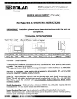 Kemlan Super Nova Installation And Operating Instructions Manual preview