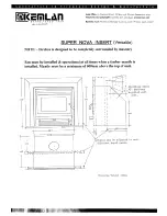 Preview for 2 page of Kemlan Super Nova Installation And Operating Instructions Manual