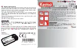 Предварительный просмотр 1 страницы Kemo Electronic FG022 Quick Start Manual