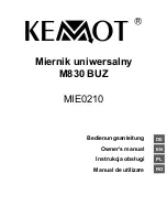 Kemot M830BUZ Owner'S Manual preview