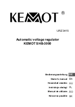 Preview for 1 page of Kemot SHB-3000 Owner'S Manual