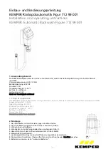 Kemper 712 99 001 Installation And Operating Instructions предпросмотр