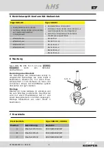 Предварительный просмотр 8 страницы Kemper KHS 686 04 Installation And Operating Manual