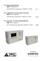 Preview for 1 page of Kemper KHS MASTER 2.1 I SLAVE Installation And Operating Instructions Manual