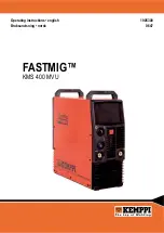 Kemppi fastmig kms 400 mvu Operating Instructions Manual предпросмотр