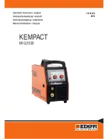 Предварительный просмотр 1 страницы Kemppi KEMPACT MIG 2520 Operation Instruction Manual