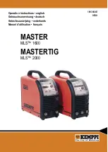 Kemppi MASTER MLS 1600 Operation Instructions Manual предпросмотр